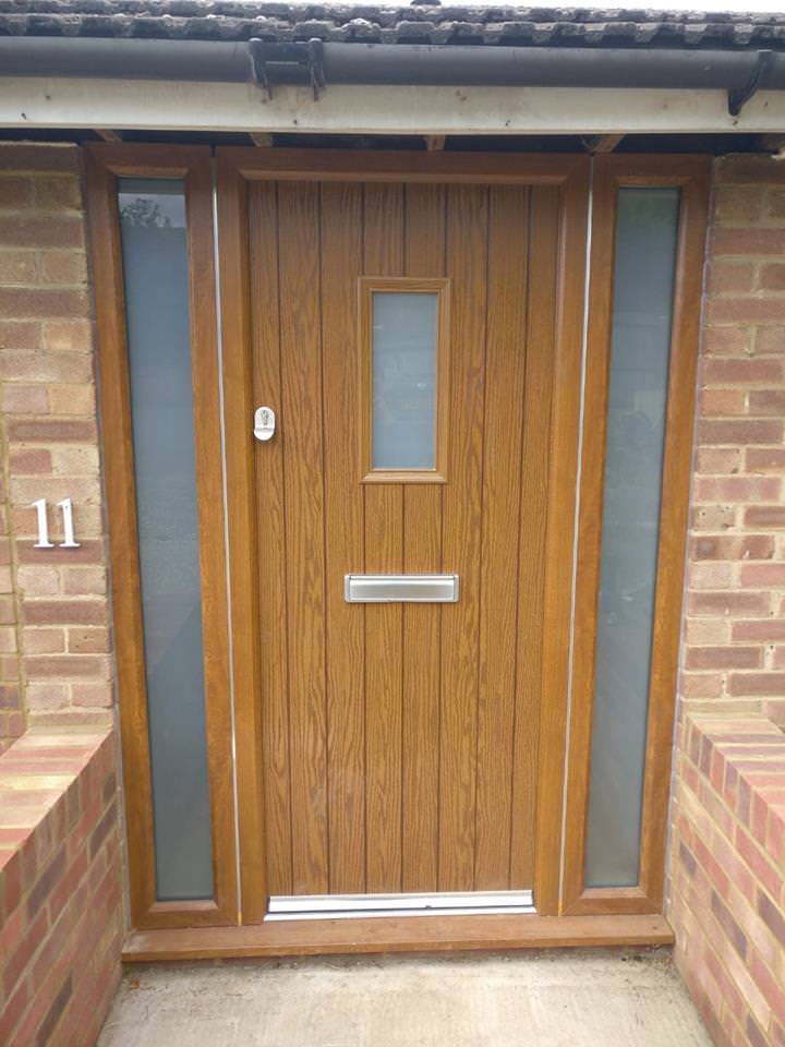 An image of a brown front door