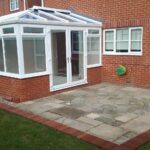 Image of garden with new conservatory