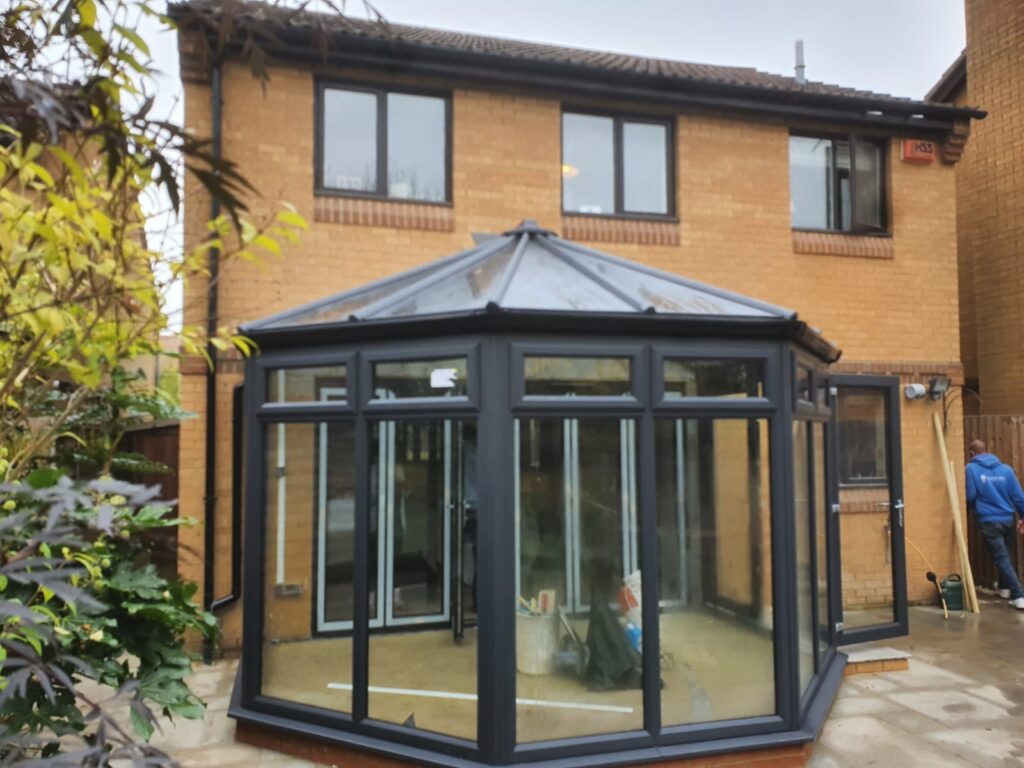 Image of a glass-roofed conservatory